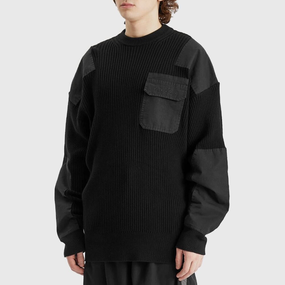 Balenciaga Cotton Military Sweater- MRP C$2572- SIZE MED- ONLY 1 LEFT